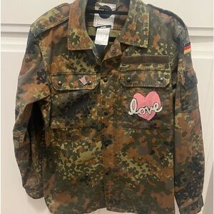 Milk military jacket